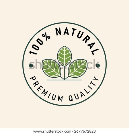 100% Natural Premium Quality Leaf Vector