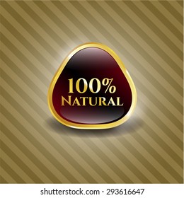 100% Natural shiny badge