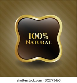 100% Natural shiny badge