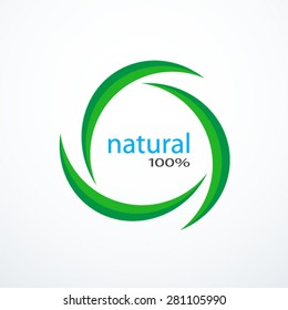 100% natural sign