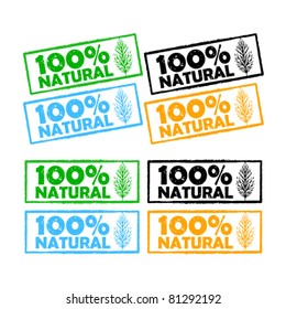 100% natural stamp