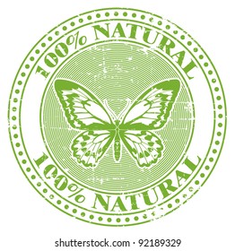 100% natural stamp