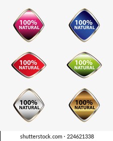 100% natural stickers 