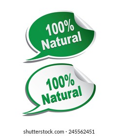 100% natural stickers