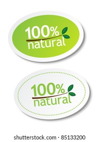 100% natural stickers