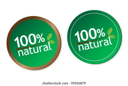 100% natural stickers