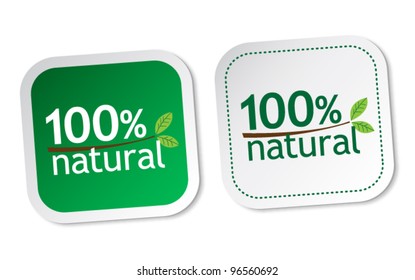 100% natural stickers