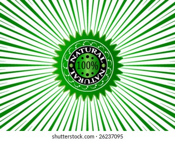 100 % NATURAL- vector illustration