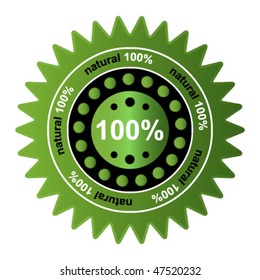 100 % NATURAL- vector illustration