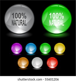 100% natural. Vector interface element.