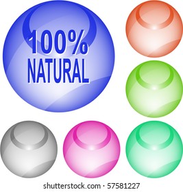 100% natural. Vector interface element.