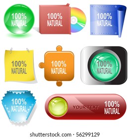 100% natural. Vector internet buttons.