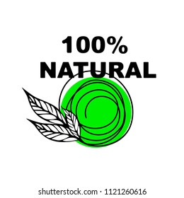 100% natural vector logo design.