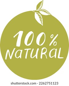 100% natural vector logo design.
