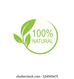 100% natural vector logo design.