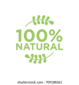 100% Natural Vector Logo Design