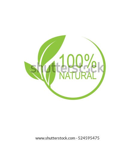 100% natural vector logo design.