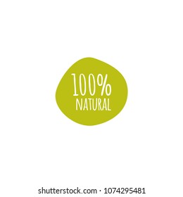 100% Natural Vector Template Design Illustration