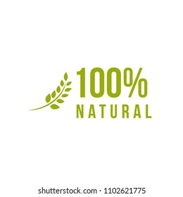 100% Natural Vector Template Design Illustration