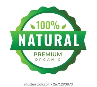 100% naturals vetor, Ícone folha natural