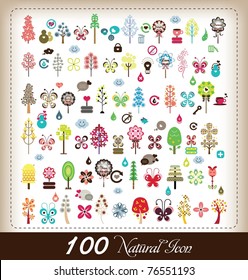 100 nature icon