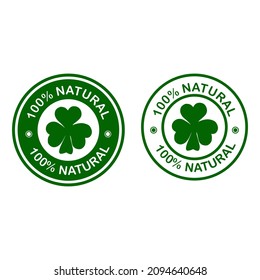 100 % nature vector logo template illustration.This logo suitable for business
