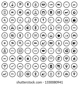100 navigation icons set in simple style for any design vector illustration