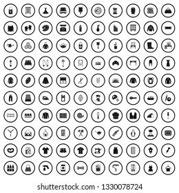 100 needlework icons set in simple style for any design vector illustration