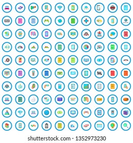 100 network icons set in cartoon style for any design vector illustration