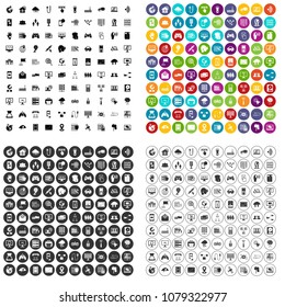 100 network icons set vector in 4 variant for any web design isolated on white