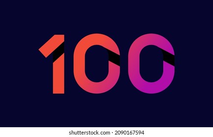 100 New Gradient Orange Modern Logo
