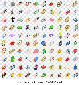 100 new icons set in isometric 3d style for any design vector illustration