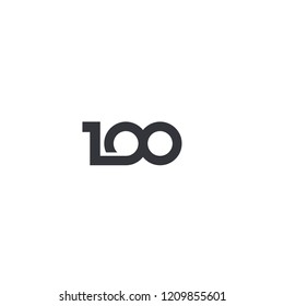 100 Number  Logo Icon Designs Vector