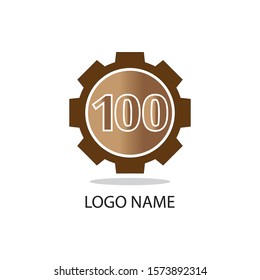 100 number logo symbol element illustration