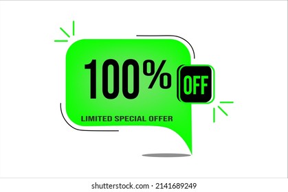 100% off green balloon. Buy and sell banner for wholesale and retail. limited offer
