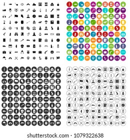 100 offence icons set vector in 4 variant for any web design isolated on white