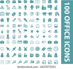 100 Office Icons Package Set 