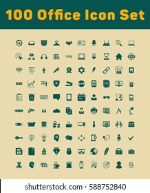 100 Office icons set