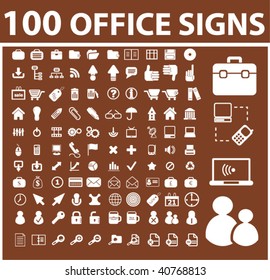 100 carteles de oficina. vector