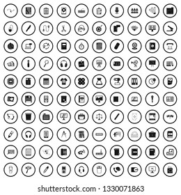 100 office supplies icons set in simple style for any design vector illustration
