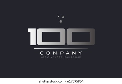 100 mil números de puntos de color gris metal gris plata azul diseño logo de la empresa icono vectorial plantilla icono