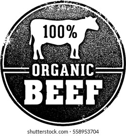 100% Organic Beef Market Stamp