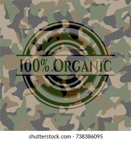 100% Organic camouflaged emblem