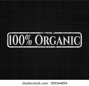 100% Organic chalkboard emblem