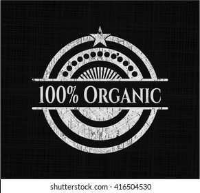 100% Organic chalkboard emblem