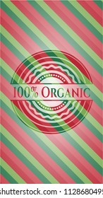 100% Organic christmas badge.