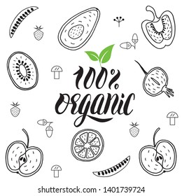 100% Organic hand drawn set