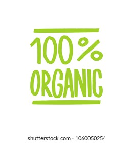 100% Organic Handmade Label