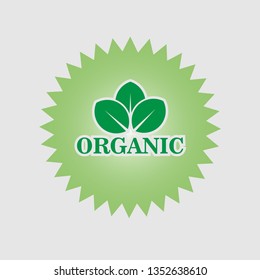 100 % Organic Icon - Sign & Symbol Illustration.
