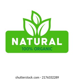 Etiqueta ecológica y natural del 100%